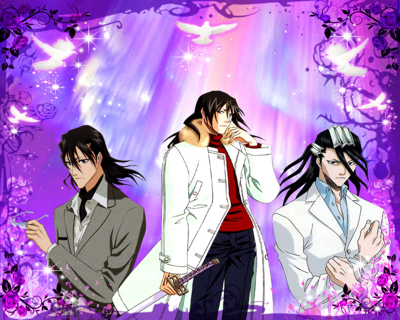 Byakuya Kuchiki, Character From The Popular Anime Bleach Wallpaper