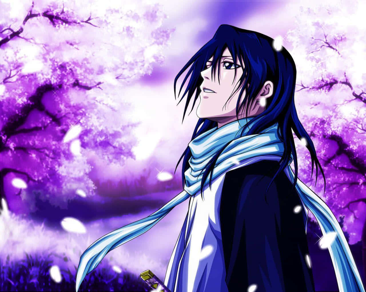 Byakuya Kuchiki From Soul Society In The Anime Bleach Wallpaper