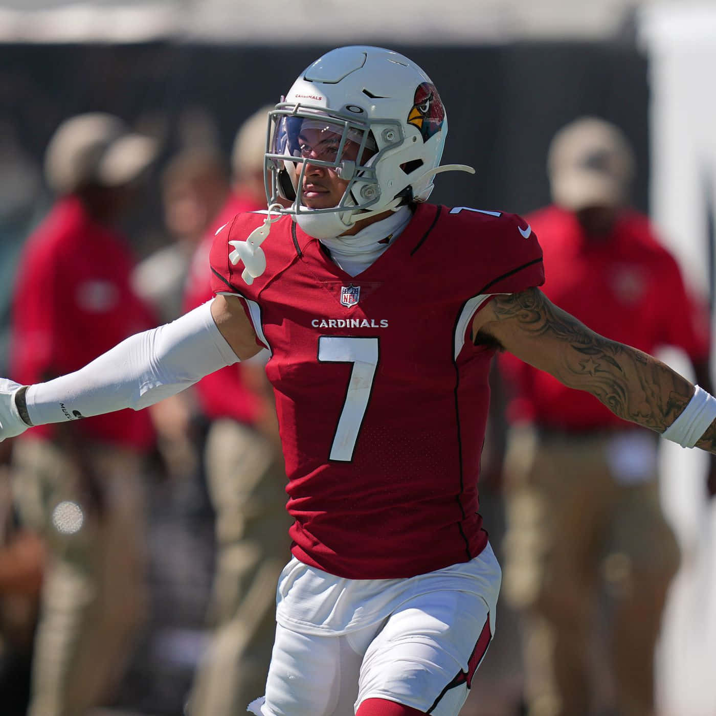 Byron Murphy In Action During A Football Game Wallpaper