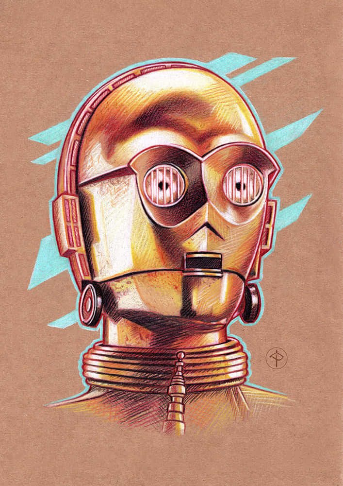 C-3po, The Iconic Golden Droid Wallpaper