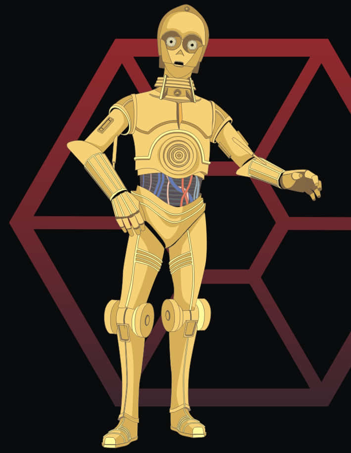 C-3po: The Iconic Protocol Droid Wallpaper