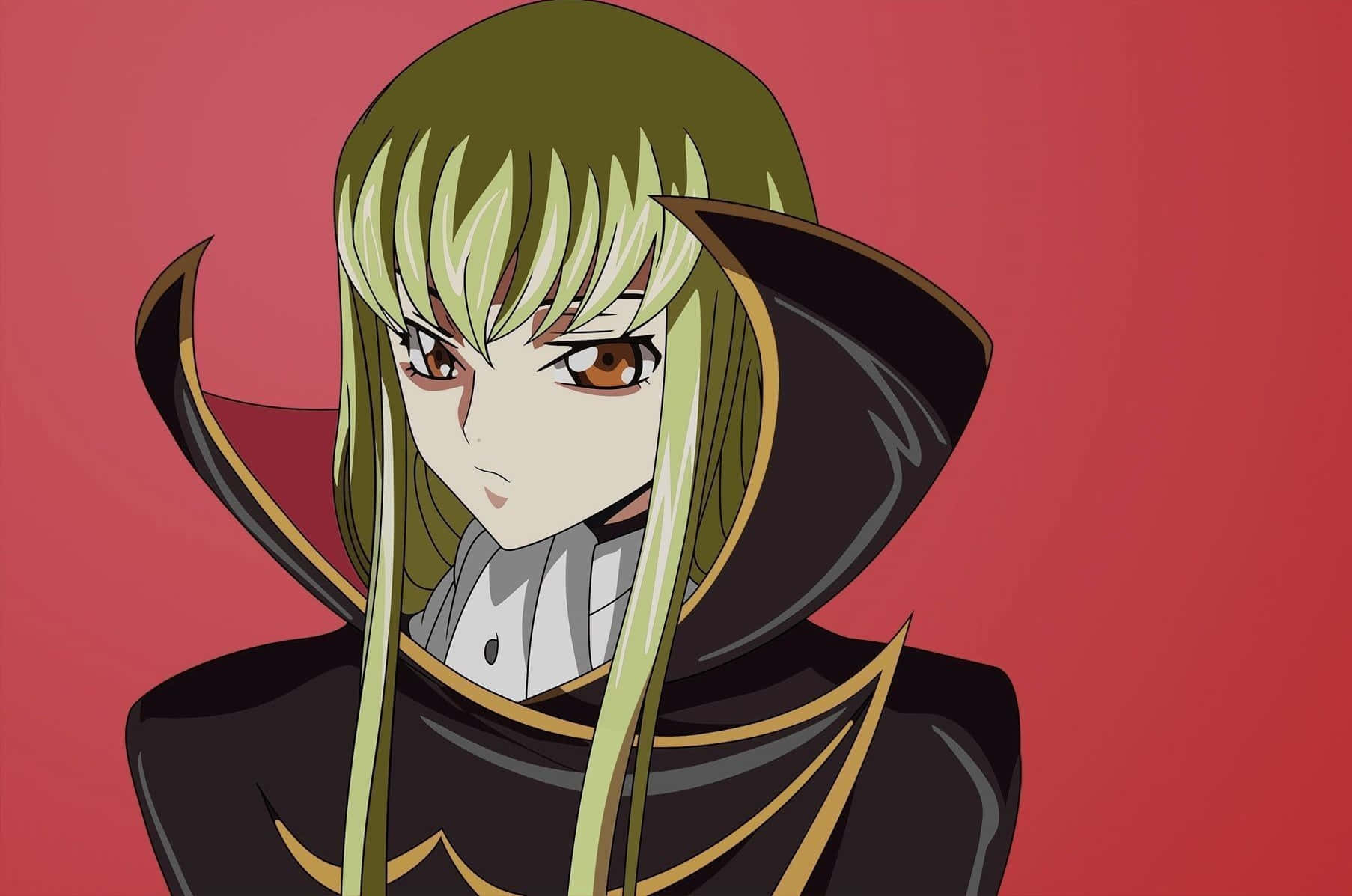 C.c. From Code Geass Striking A Pose In An Alluring Green Attire Wallpaper