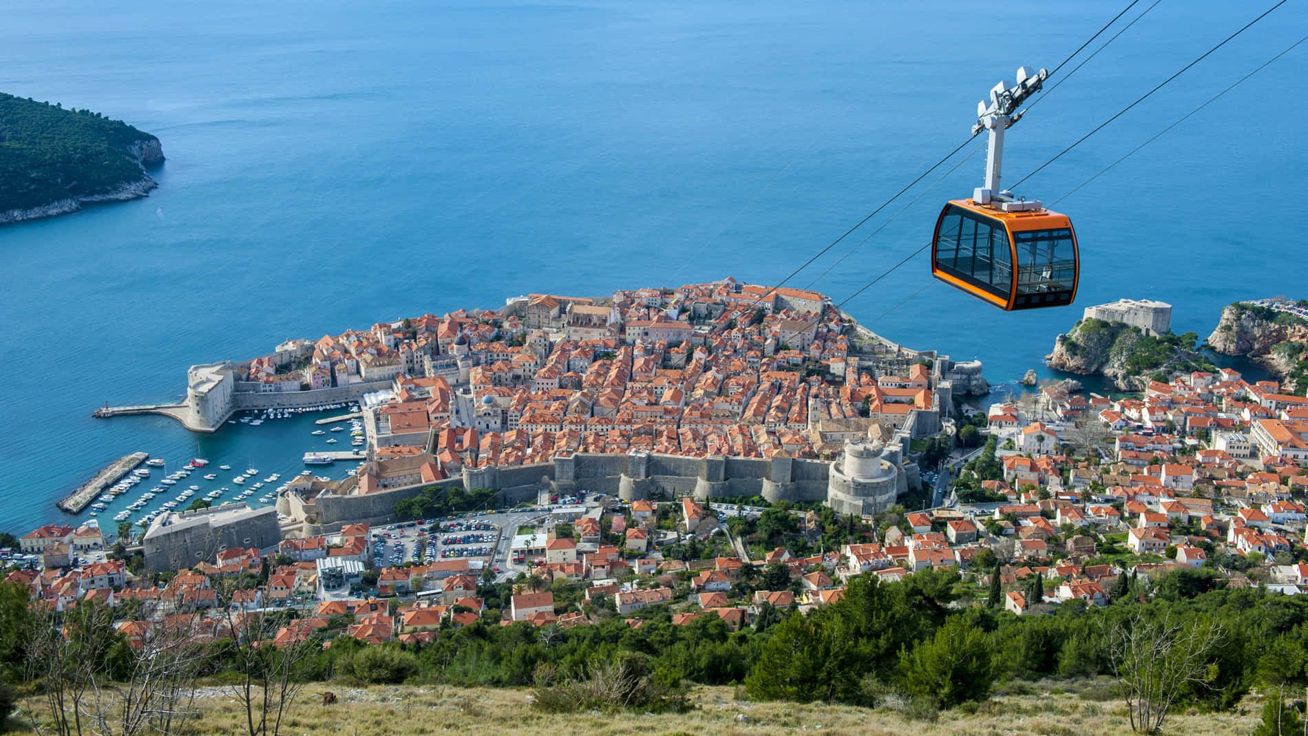 Cable Car In Crotia Wallpaper