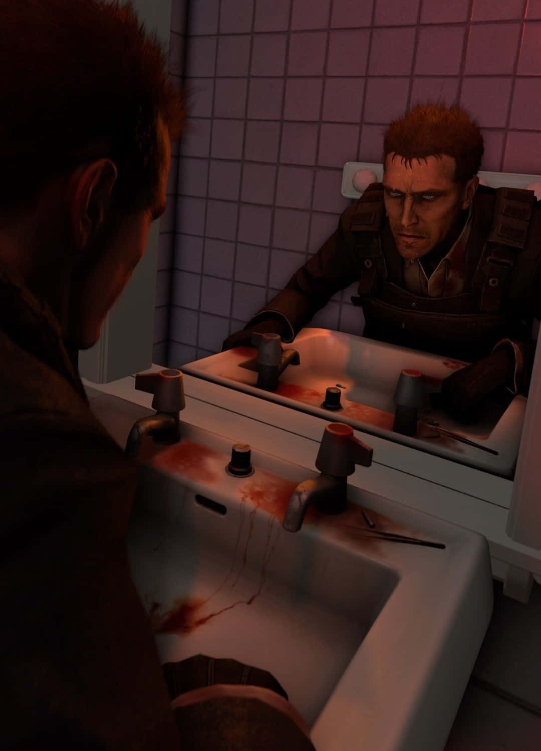 Callof Duty Makarov Bathroom Scene Wallpaper