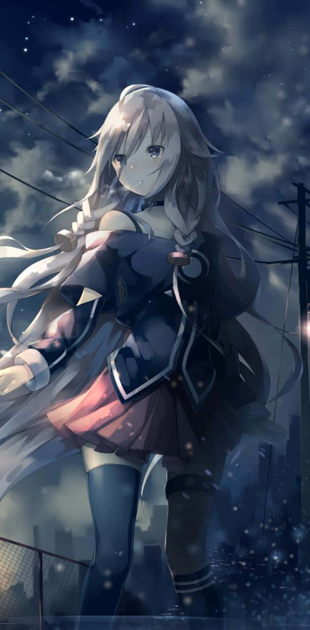 Calm Anime Long Hair Girl Wallpaper