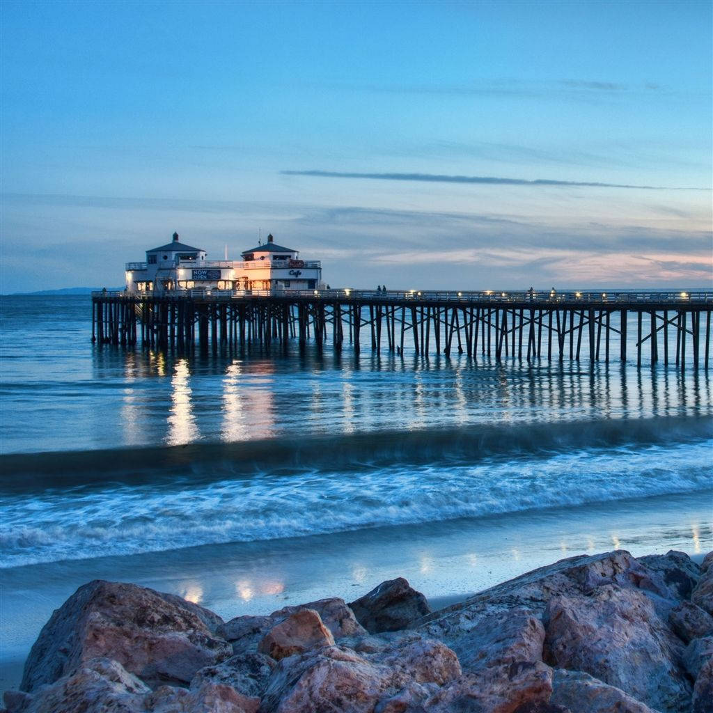 Calm Seashore Malibu Iphone Wallpaper