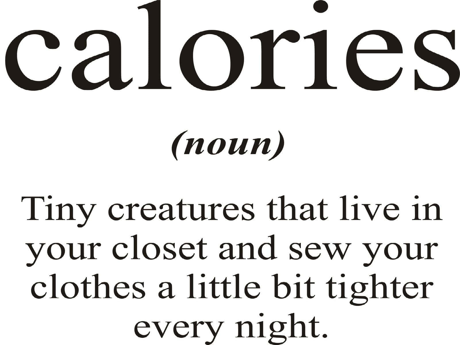 Calories Humorous Definition Quote Wallpaper