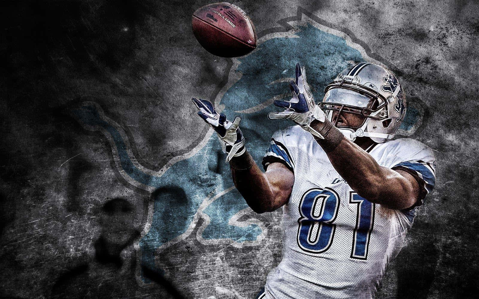 Calvin Johnson Catching Football Artistic Background Wallpaper