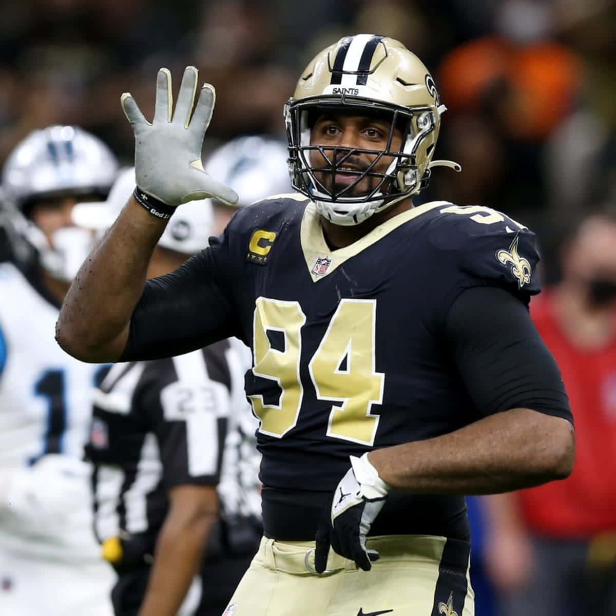 Cameron Jordan Waving Wallpaper