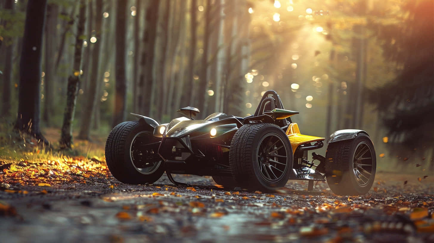 Can Am Spyder Autumn Forest Ride Wallpaper