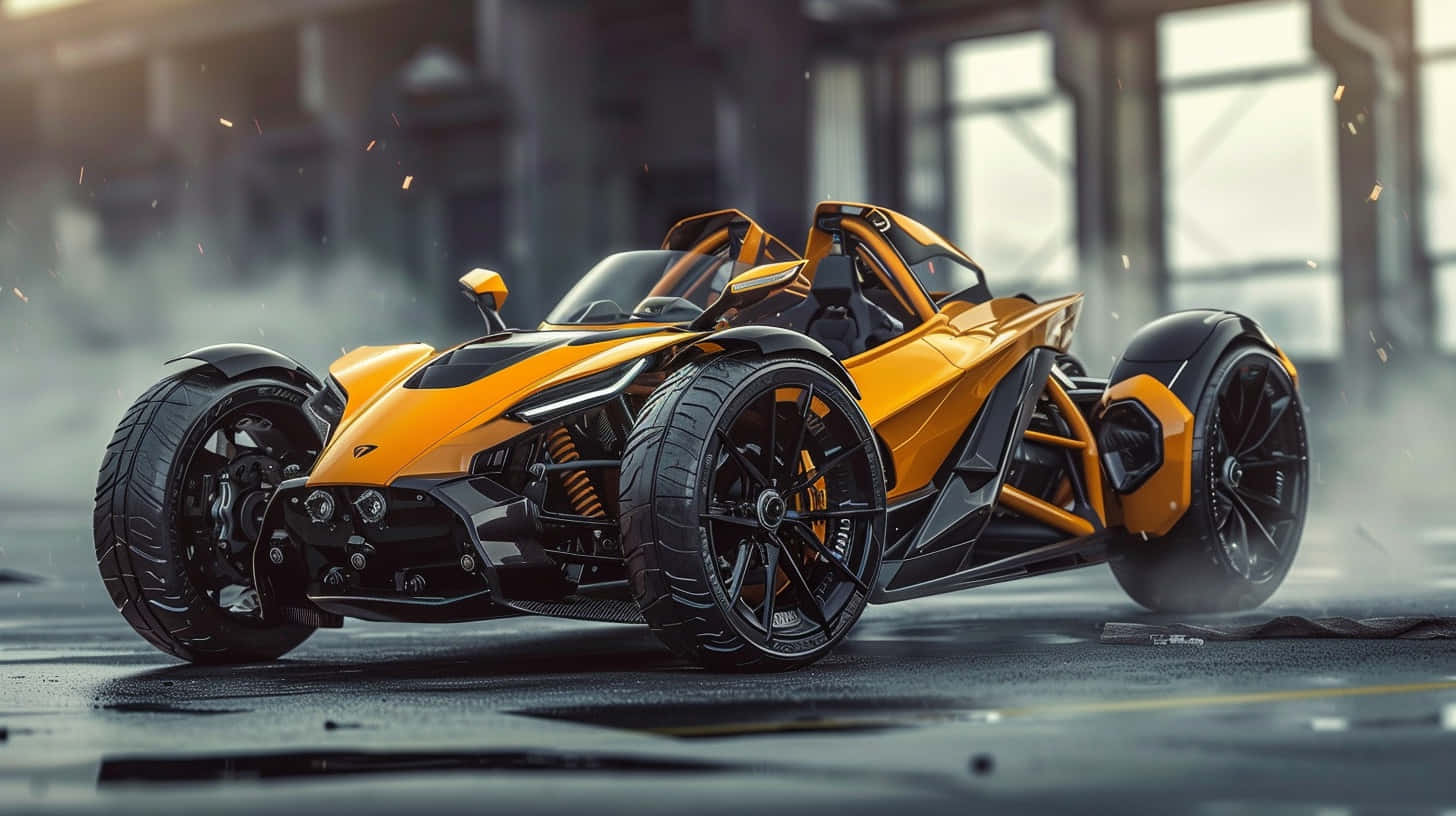 Can Am Spyder Yellow Sport Vehicle Wallpaper