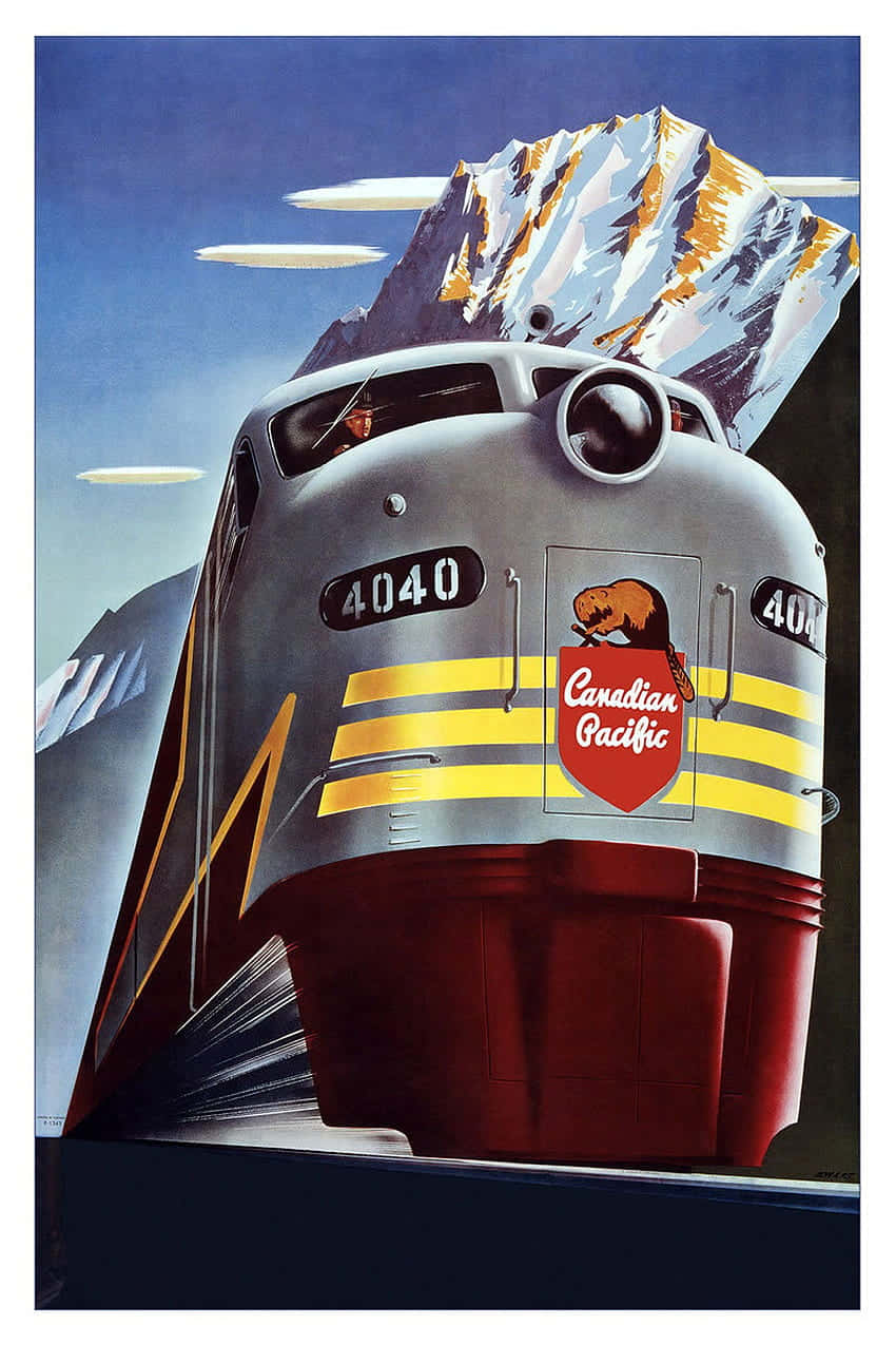 Canadian Pacific Vintage Travel Poster Wallpaper