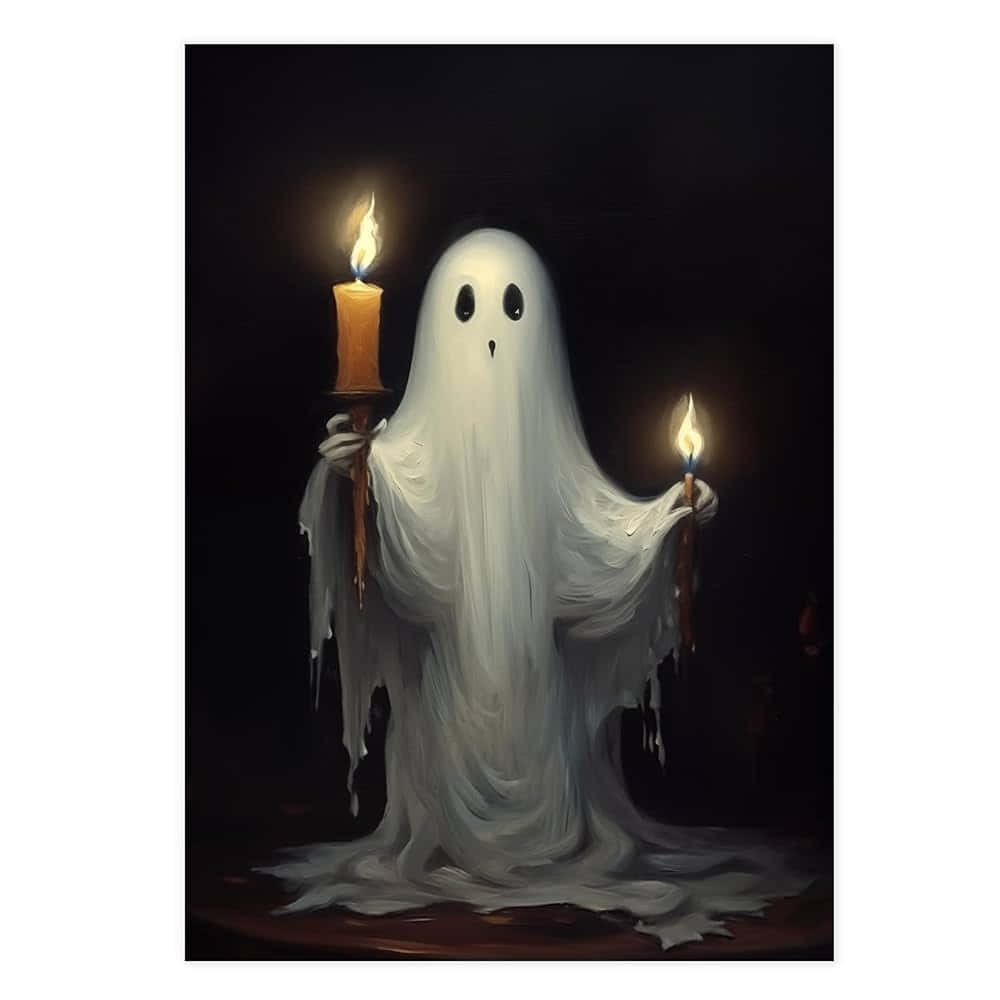 Candlelit Ghost Artwork Wallpaper