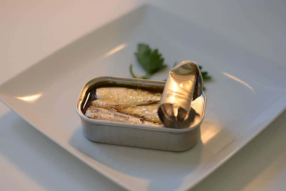 Canned Sardines Elegant Presentation Wallpaper