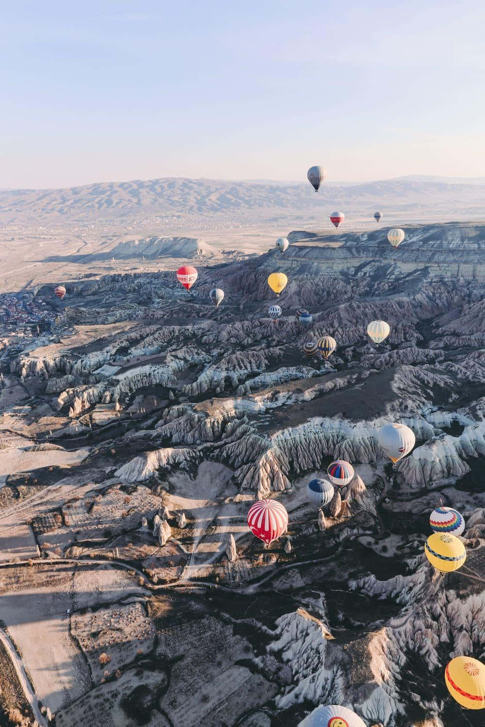 Cappadocia Hot Air Balloons Scenic View Wallpaper