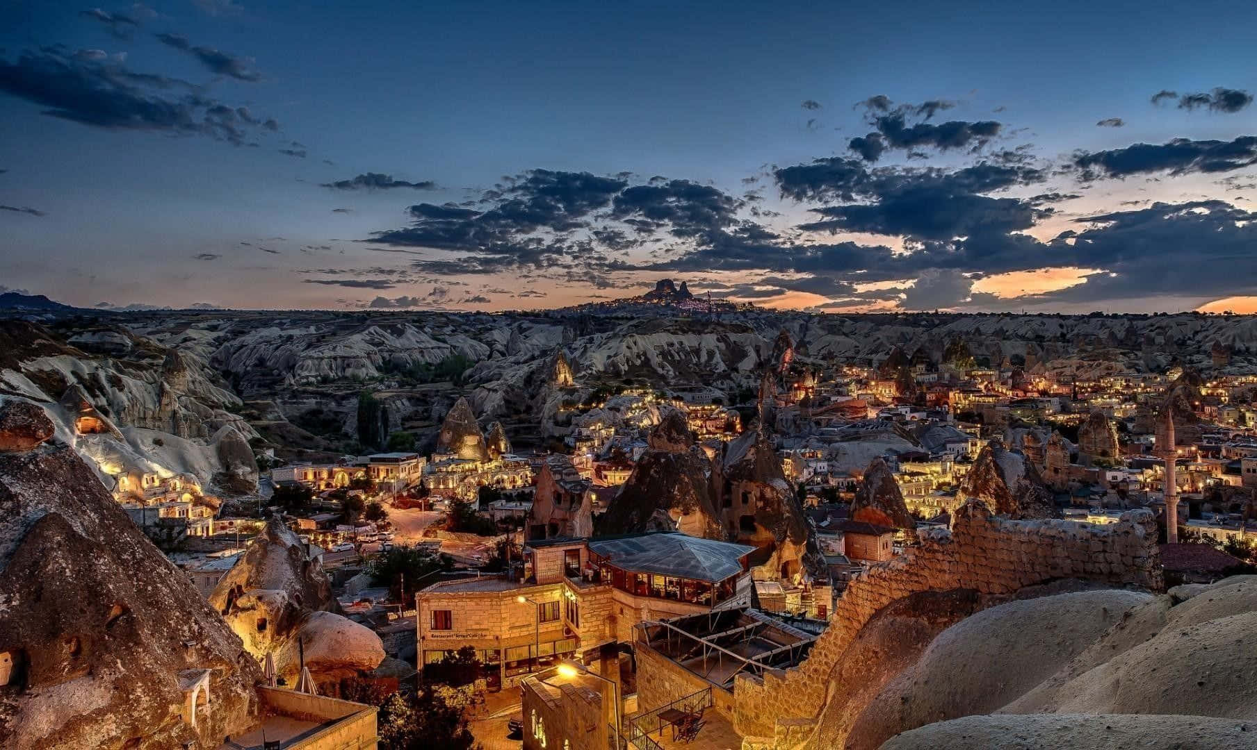 Cappadocia Twilight Landscape Wallpaper