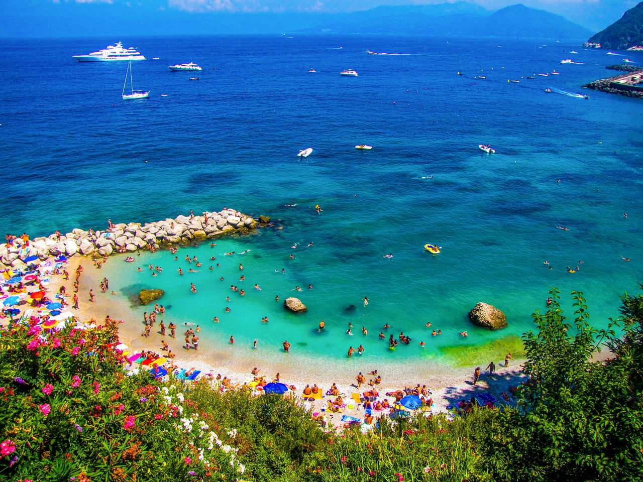 Capri Italy Beach Front Wallpaper