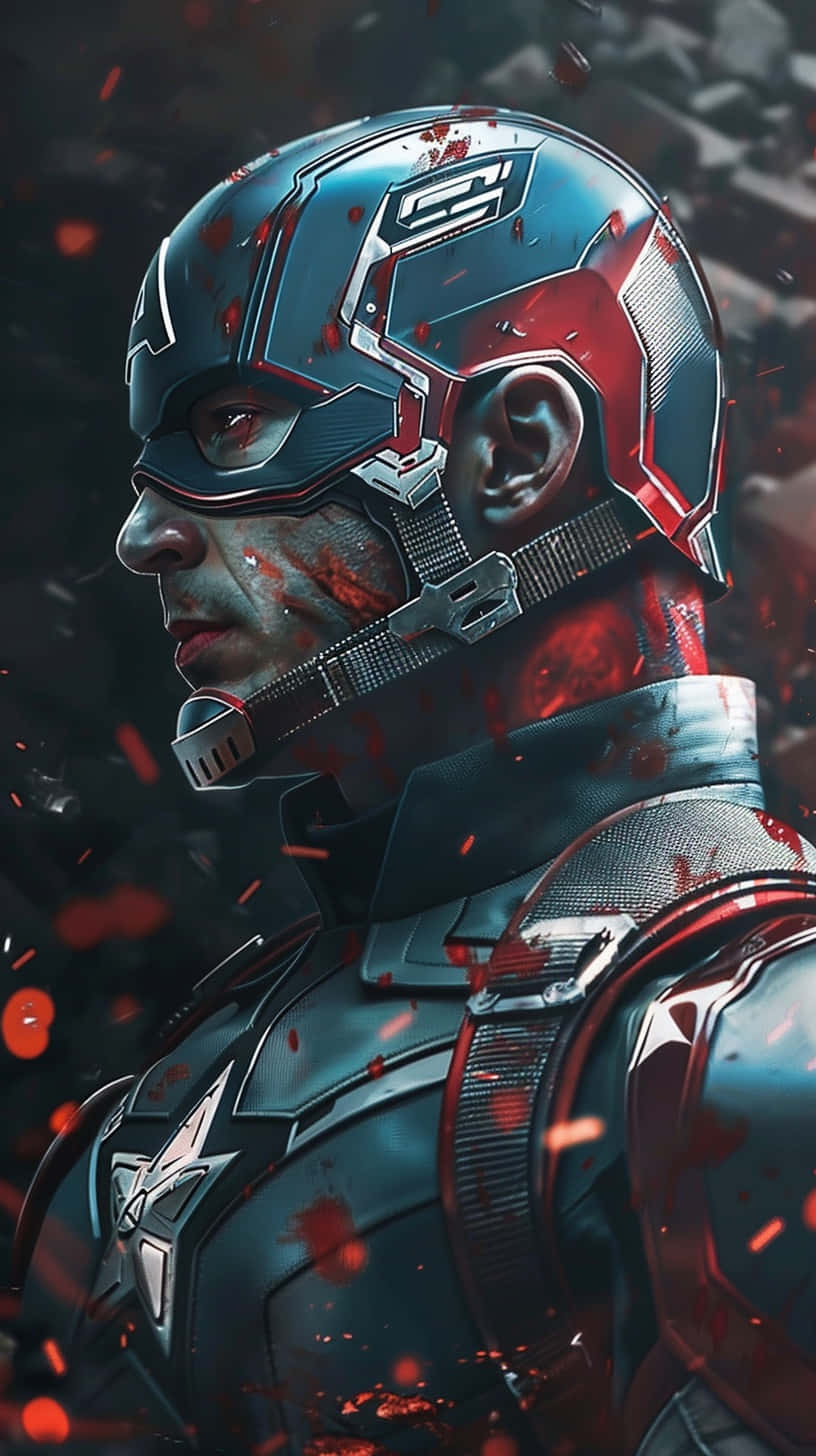 Captain America Profile Artwork Wallpaper