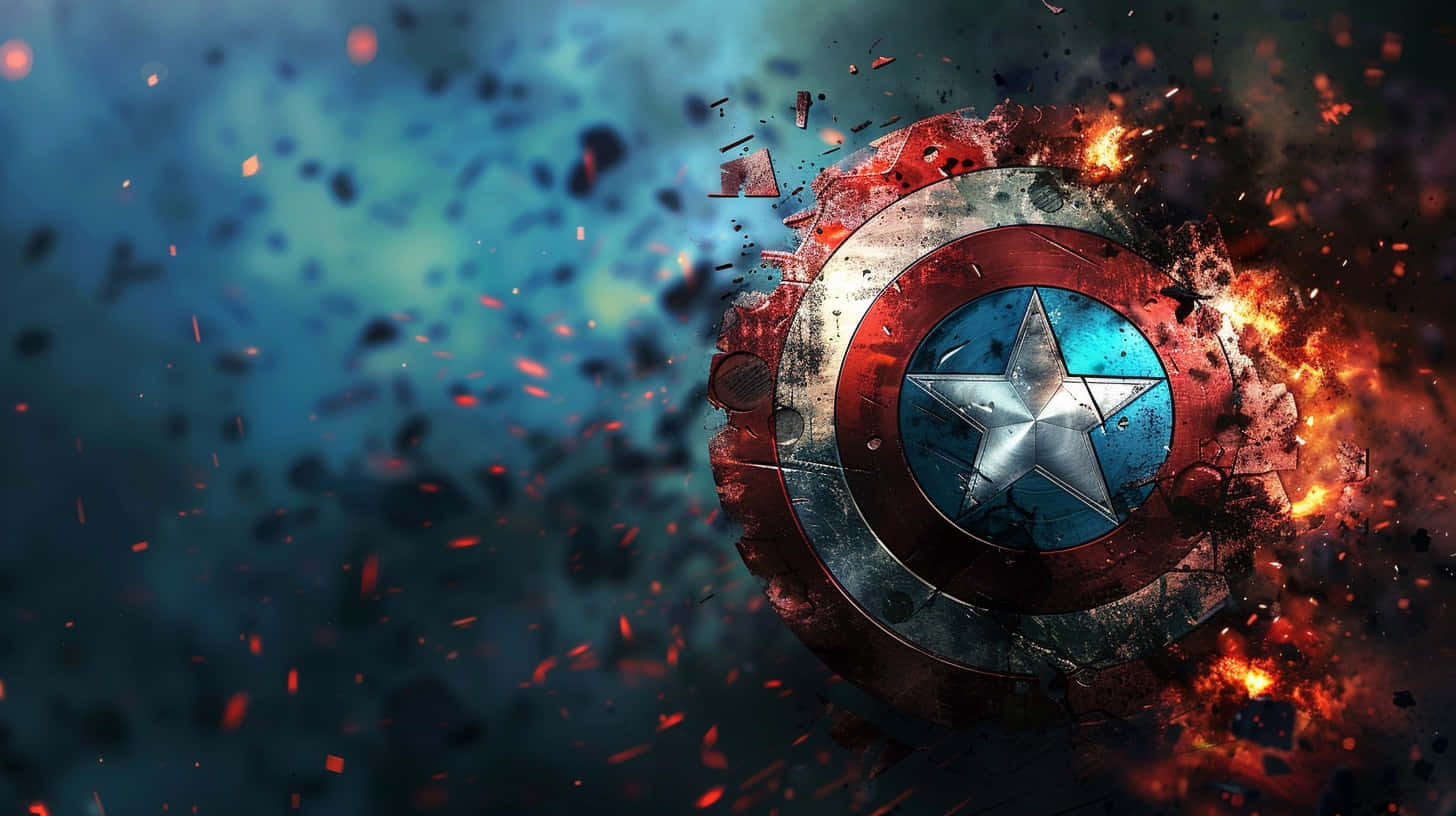 Captain America Shield Explosion Wallpaper