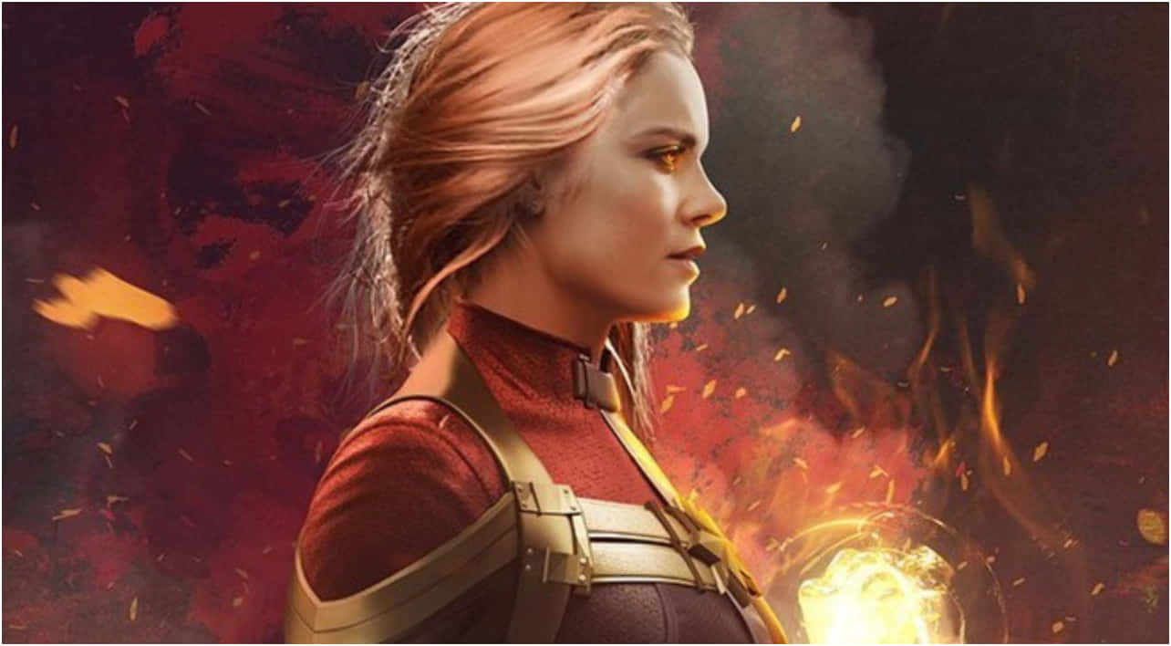 Captain Marvel Takes The Sky Wallpaper