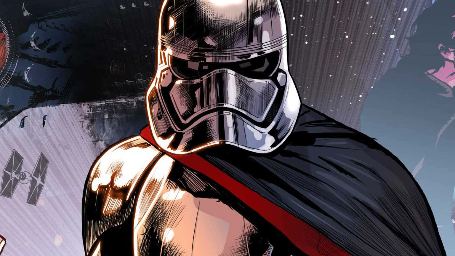 Captain Phasma Standing Tall In Star Wars: The Force Awakens Wallpaper