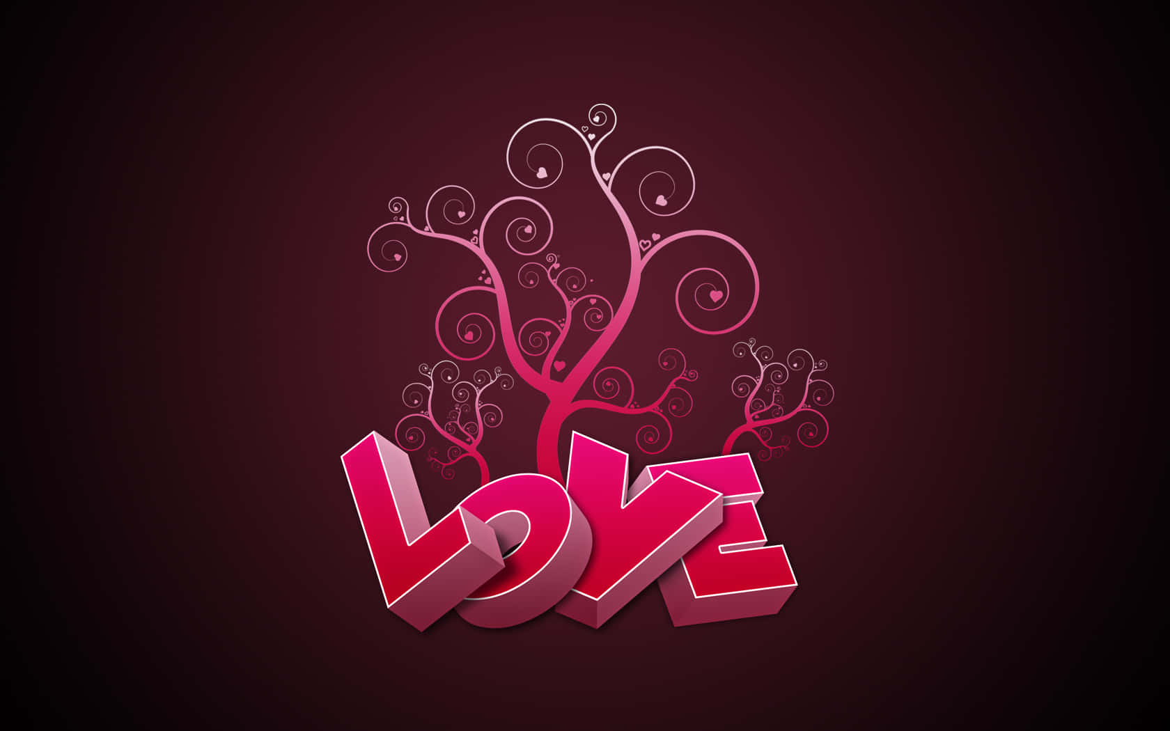 Caption: A Beautiful Expression Of Pink Love Wallpaper