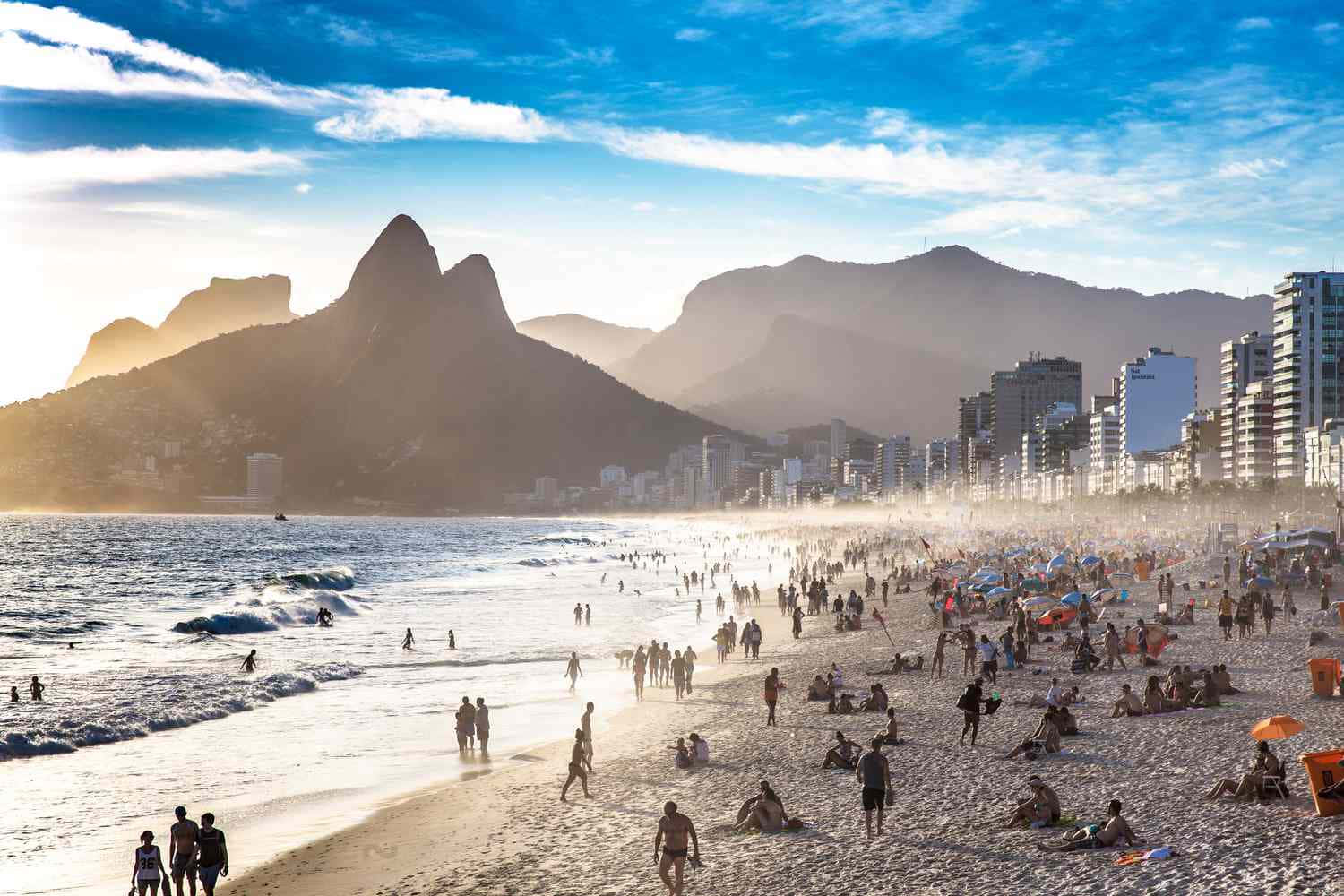 Caption: A Breathtaking View Of A Sunlit Brazilian Beach Wallpaper