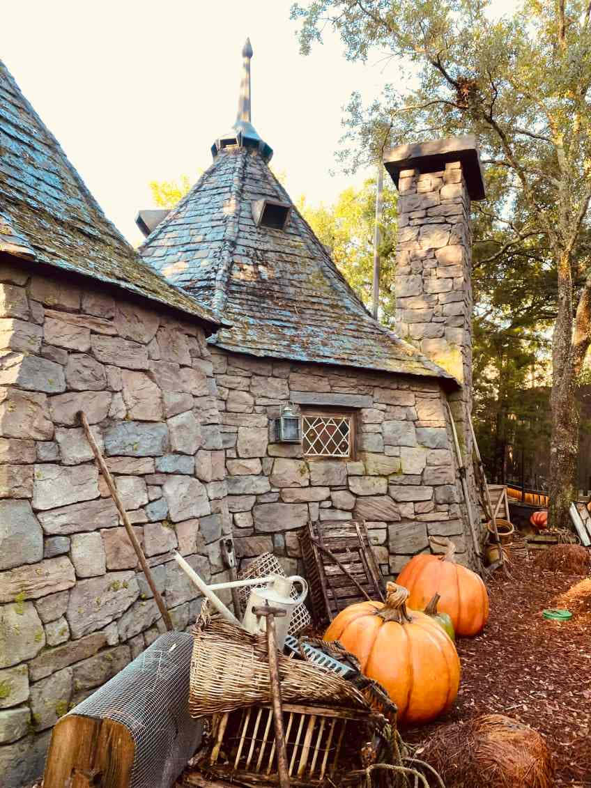 Caption: A Magical View Of Hagrid's Hut In The Evening Wallpaper