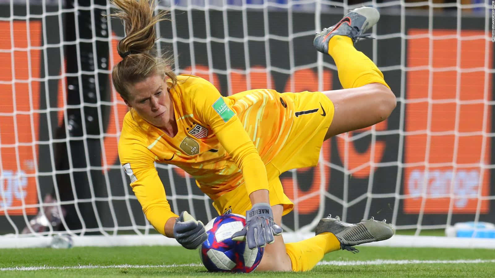 Caption: Alyssa Naeher, The Pride Of American Women's Soccer Wallpaper