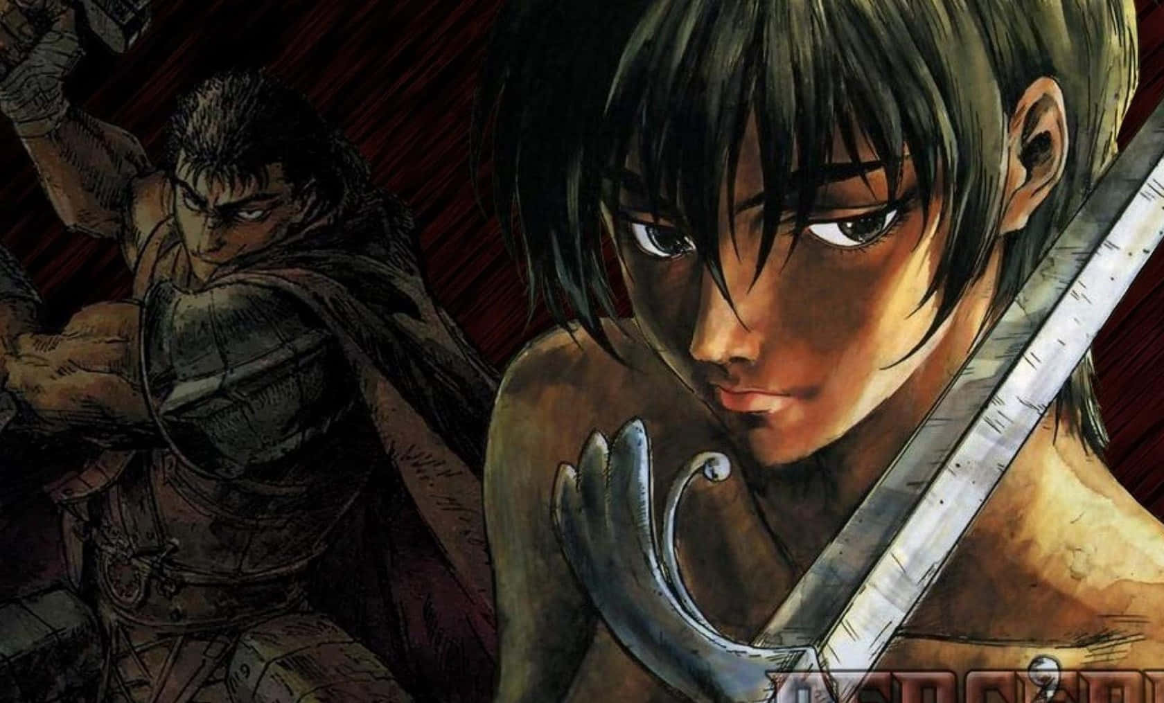 Caption: Berserk's Fearless Warrior, Casca Wallpaper