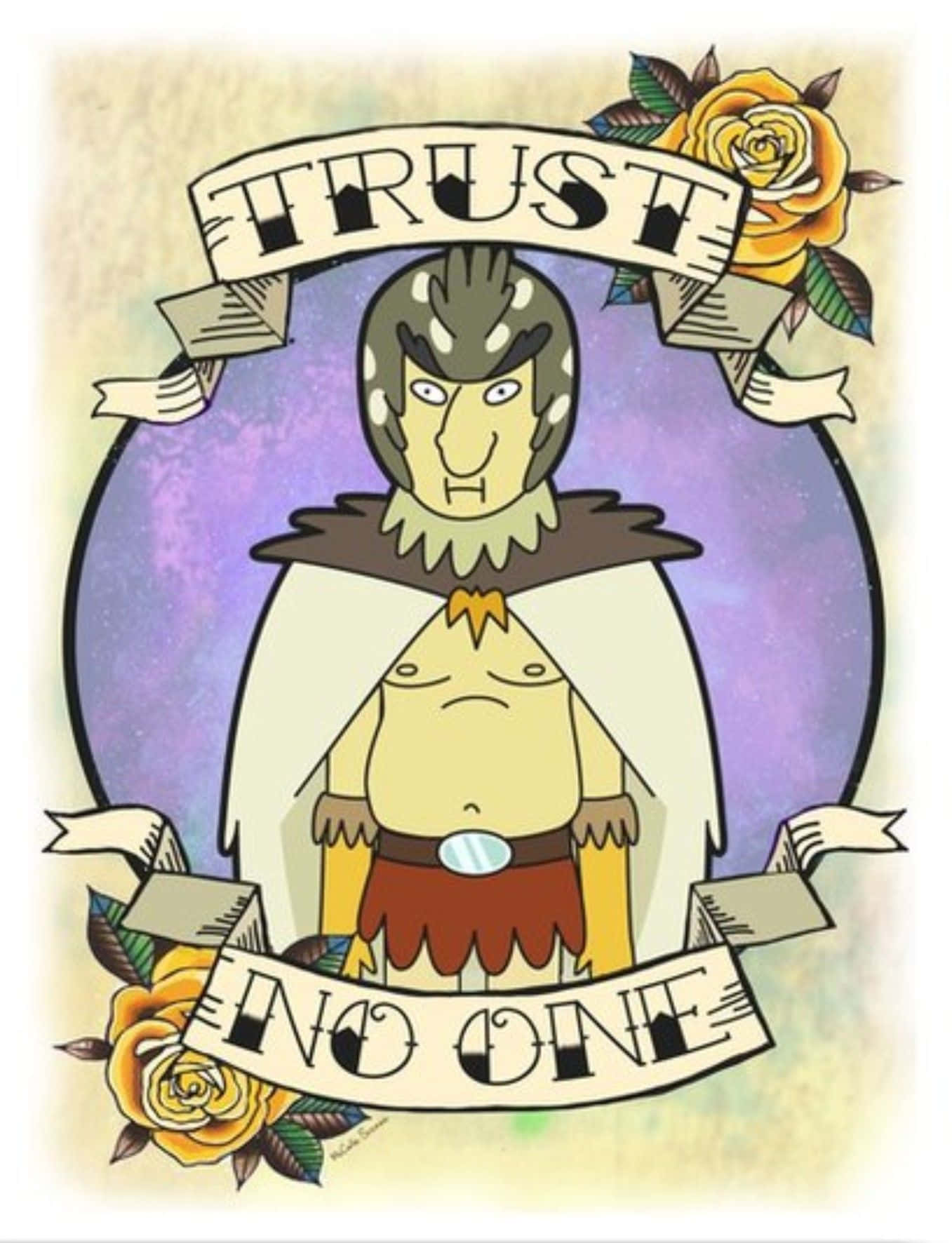 Caption: Birdperson, A Wise And Noble Character From Rick And Morty Wallpaper