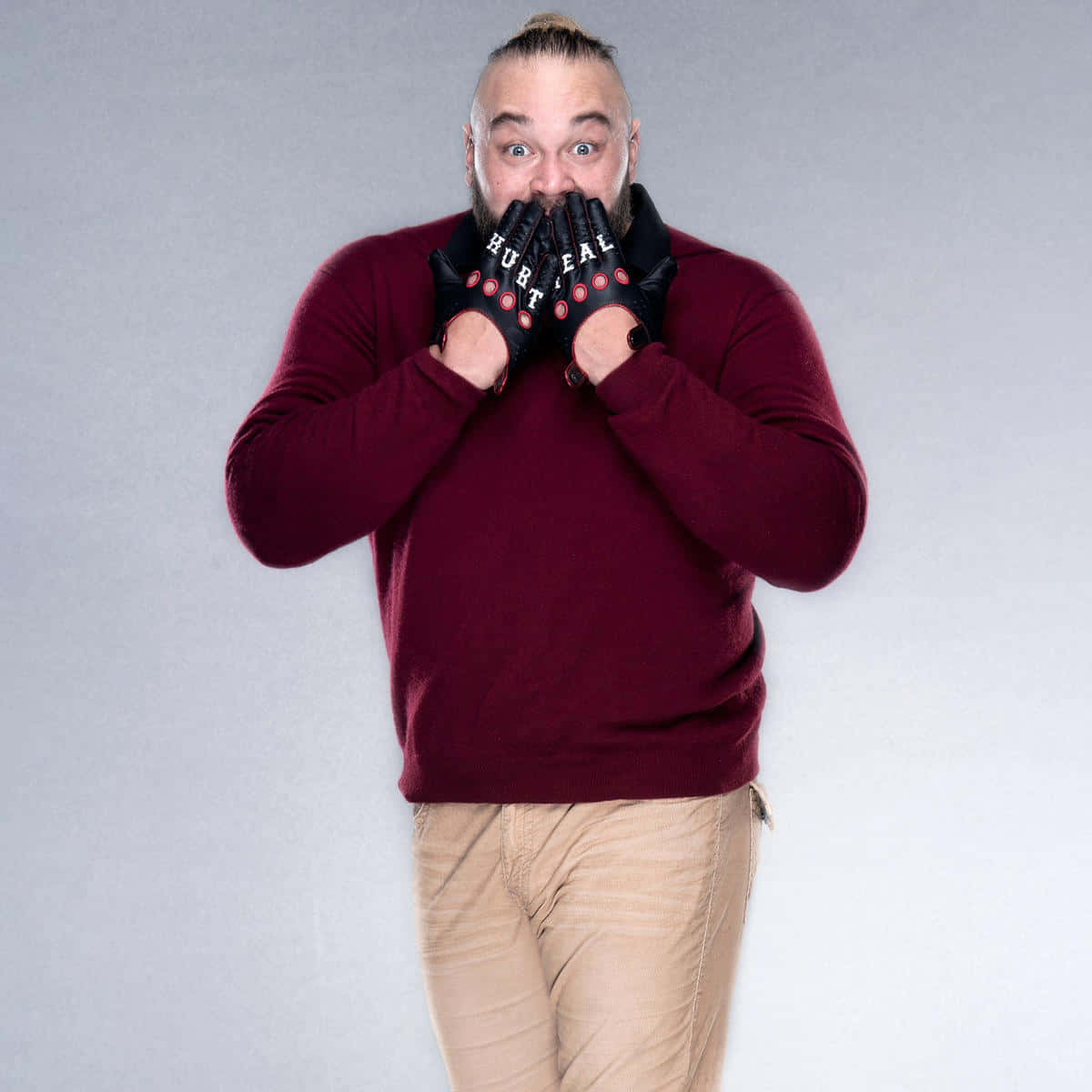 Caption: Bray Wyatt In Hilarious Stunt - Wwe Wrestling Star's Funny Moments Wallpaper