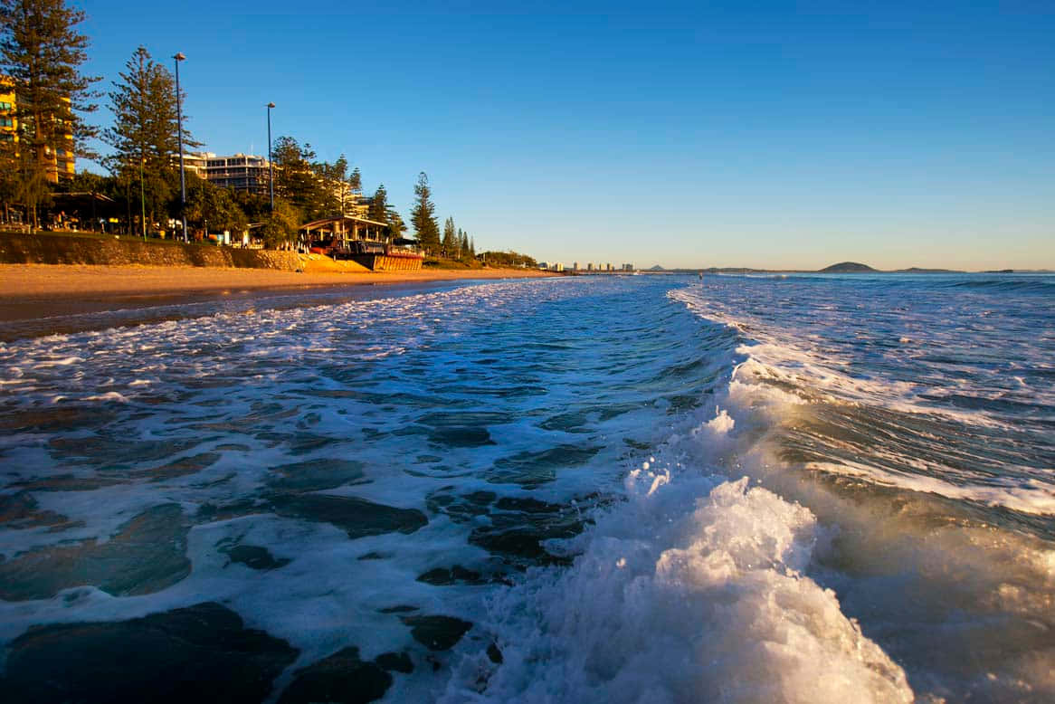 Caption: Breathtaking Sunset View On Sunshine Coast Wallpaper