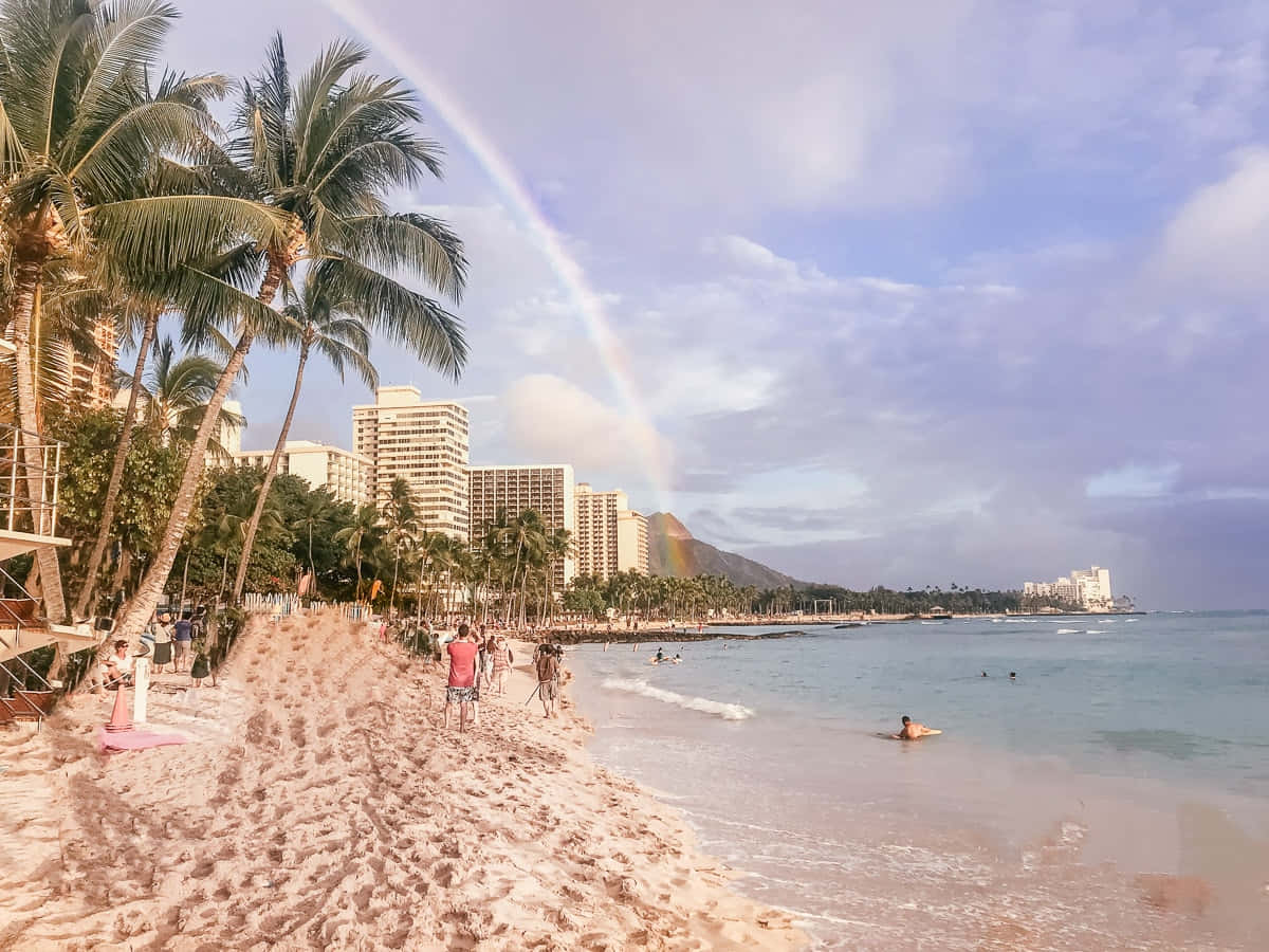 Caption: Breathtaking View Of A Hawaiian Island Wallpaper