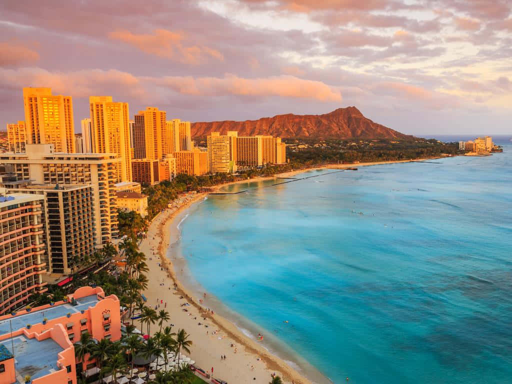 Caption: Breathtaking View Of The Hawaiian Islands Wallpaper