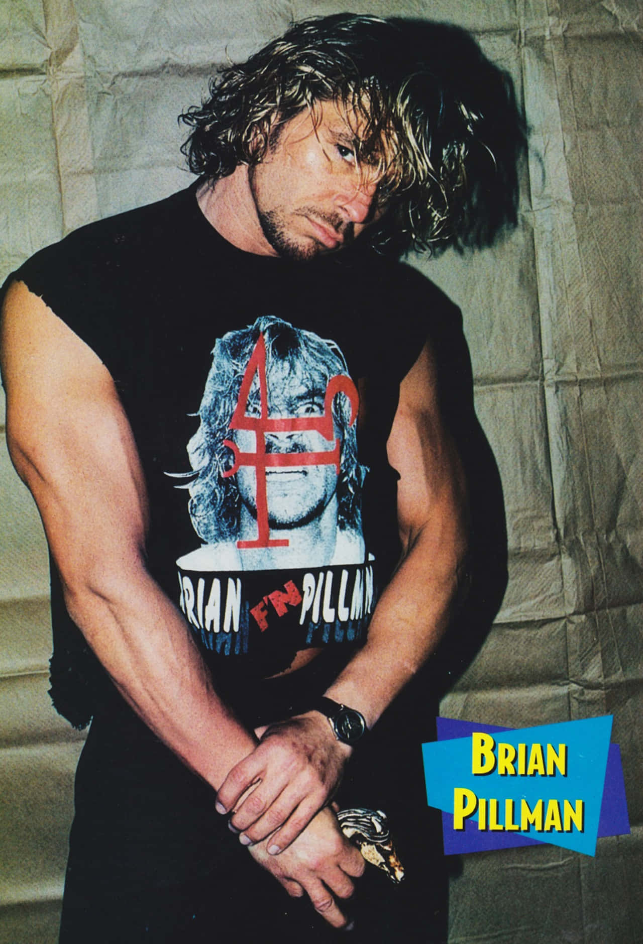 Caption: Brian Pillman, The Legendary Wwe Wrestler Wallpaper