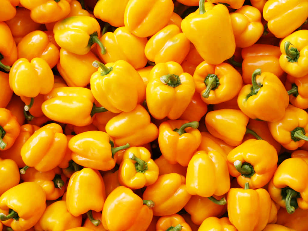 Caption: Bright And Fresh Yellow Bell Pepper Wallpaper