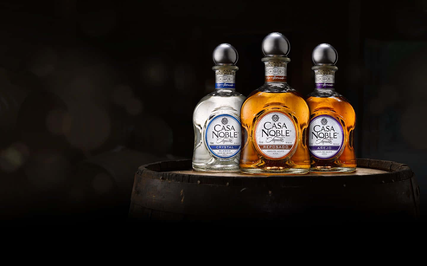 Caption: Casa Noble Tequilas – Anejo, Crystal Blanco, Reposado In Flute Glass Wallpaper