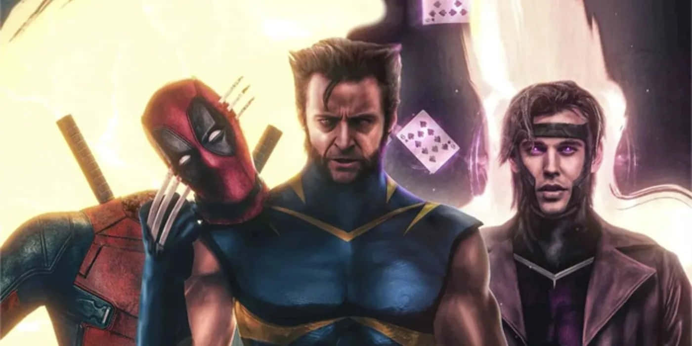 Caption: Deadpool And Wolverine Gearing Up For Action Wallpaper