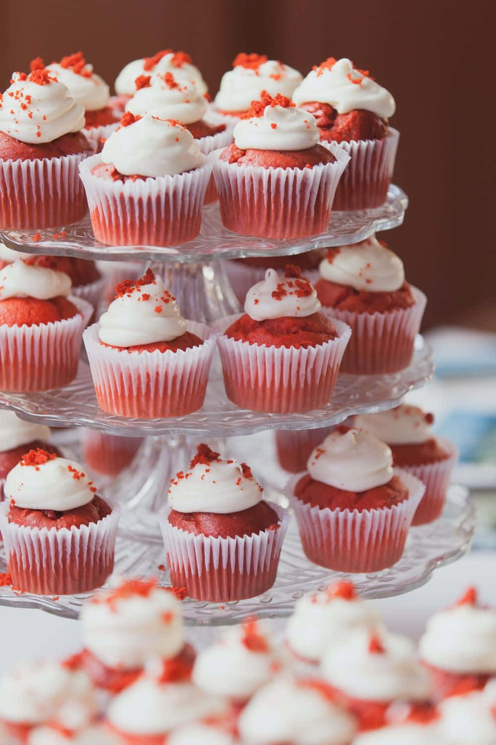 Caption: Delicious Red Velvet Cake On A Plate Wallpaper