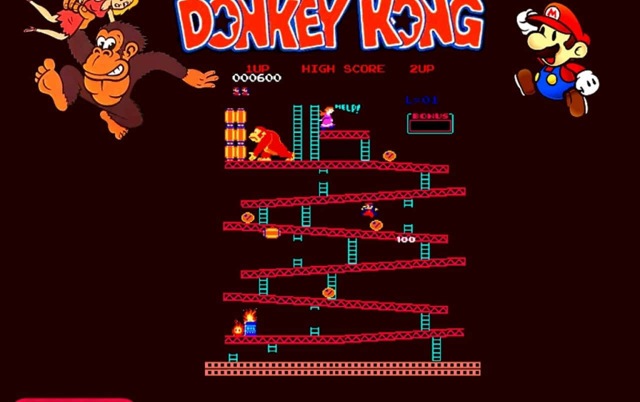 Caption: Diddy Kong Swinging Into Action! Wallpaper