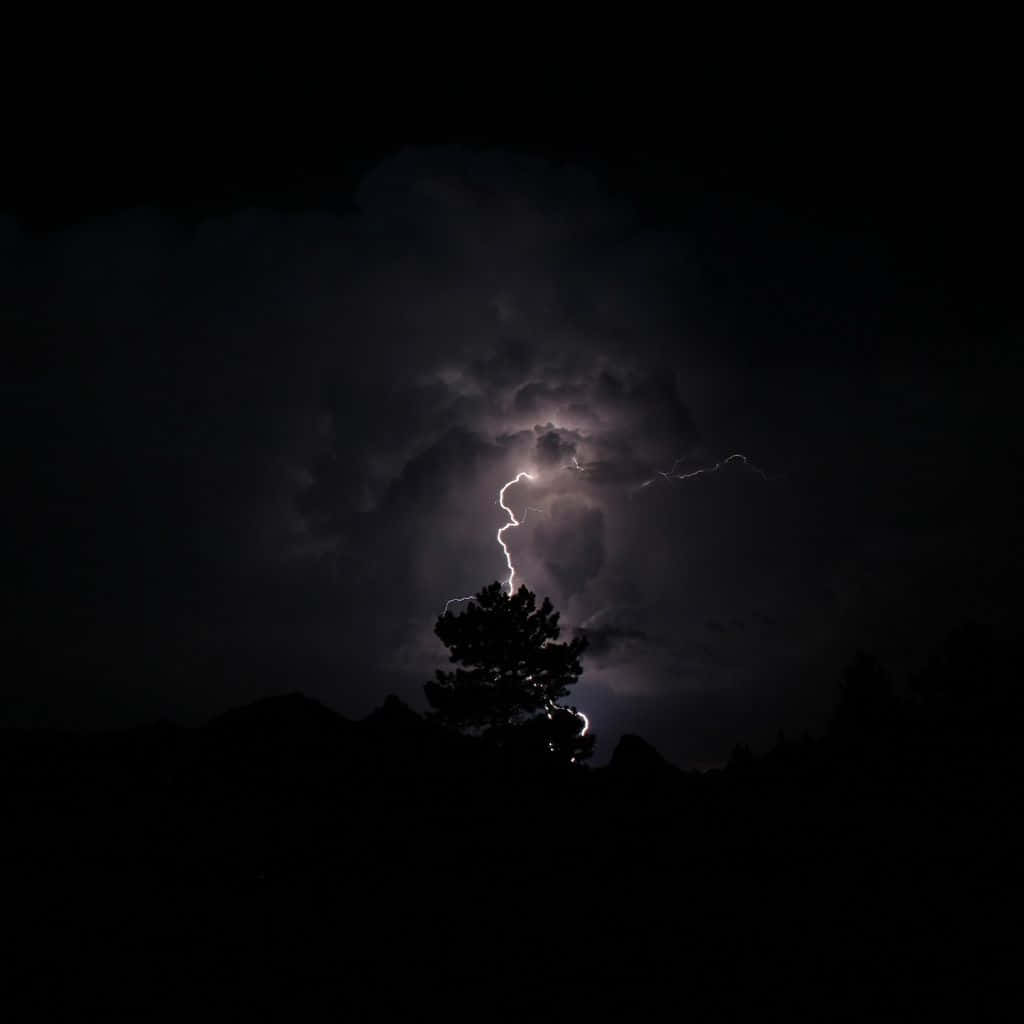 Caption: Dramatic Black And White Storm Image Wallpaper