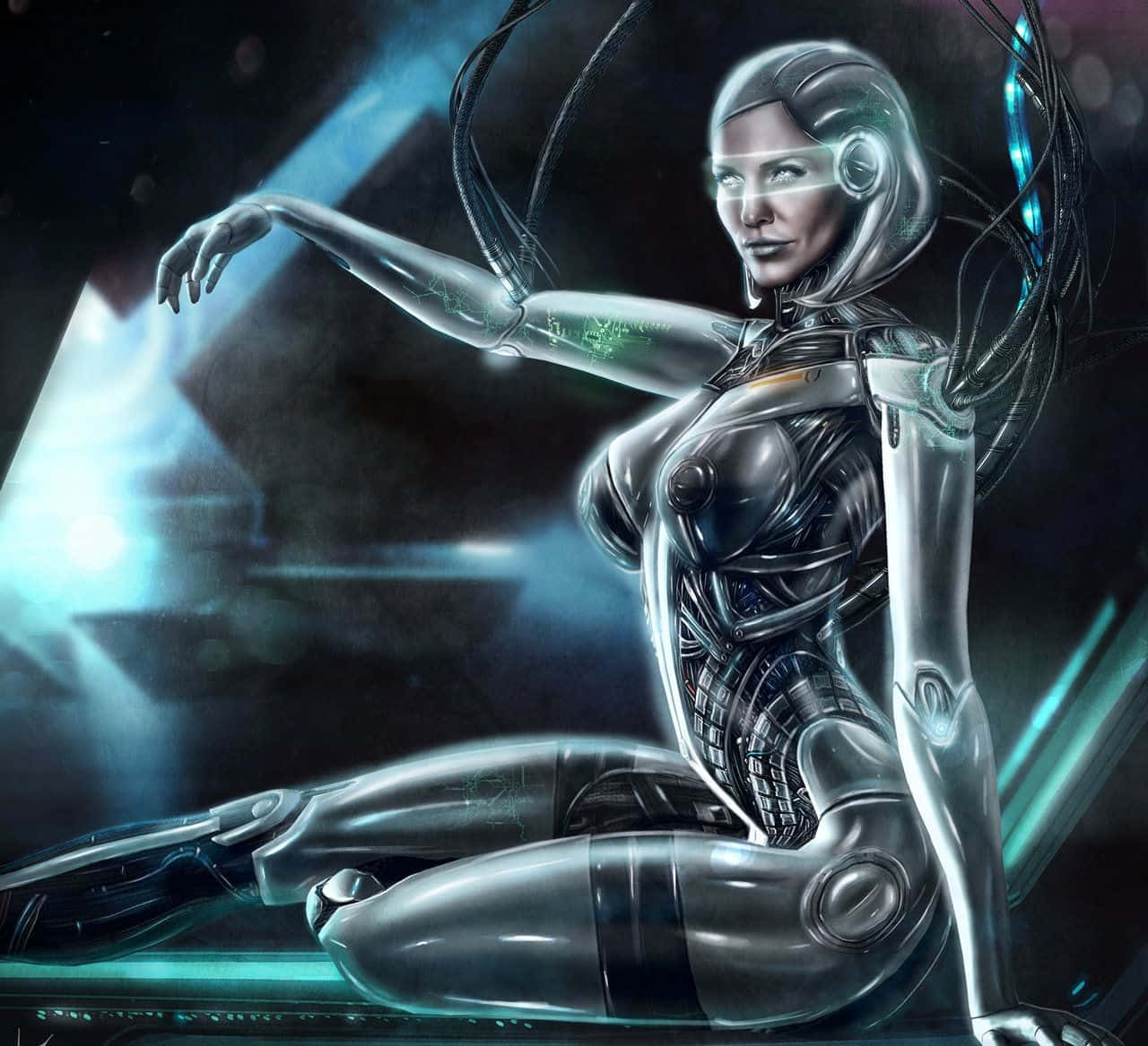 Caption: Edi, The Advanced Ai From Mass Effect Wallpaper