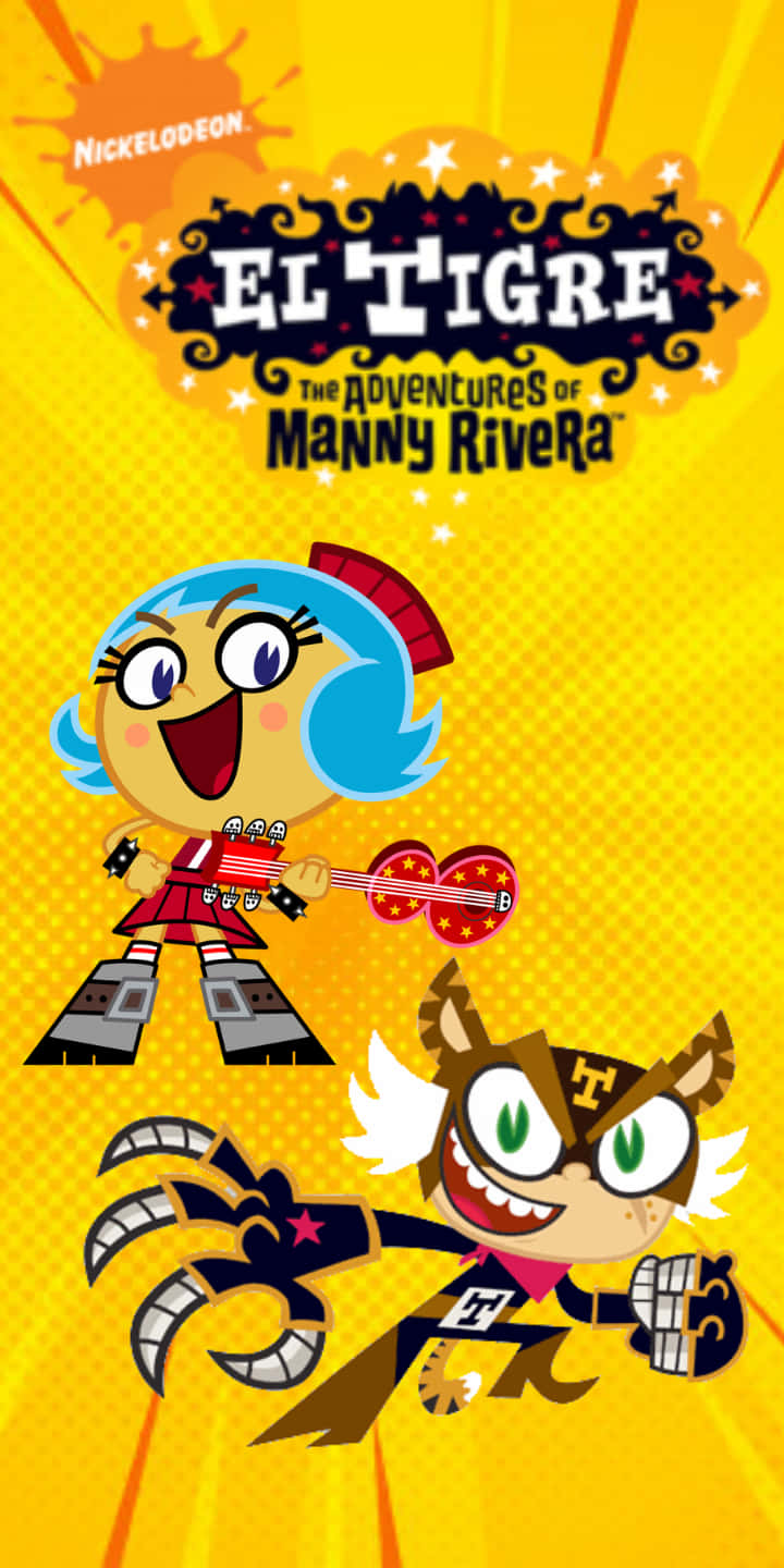 Caption: El Tigre In Action - The Adventures Of Manny Rivera Wallpaper Wallpaper