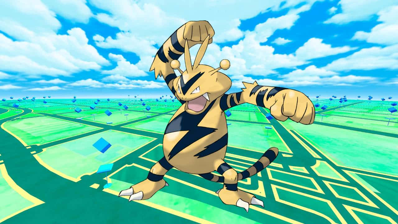 Caption: Electabuzz Exploring In The Pokemon Go Universe Wallpaper