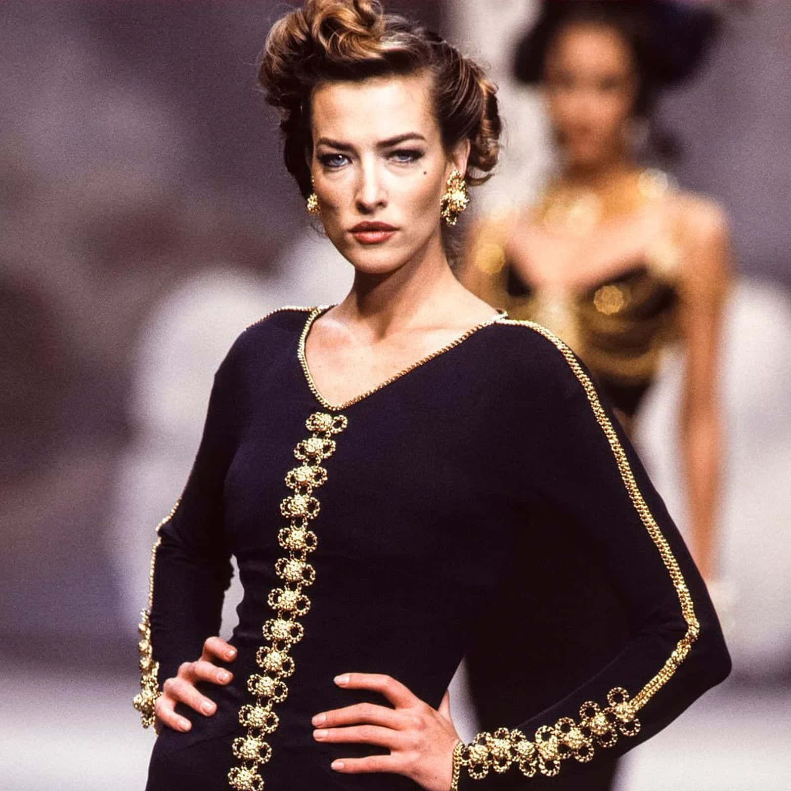 Caption: Elegance Defined: Tatjana Patitz Wallpaper