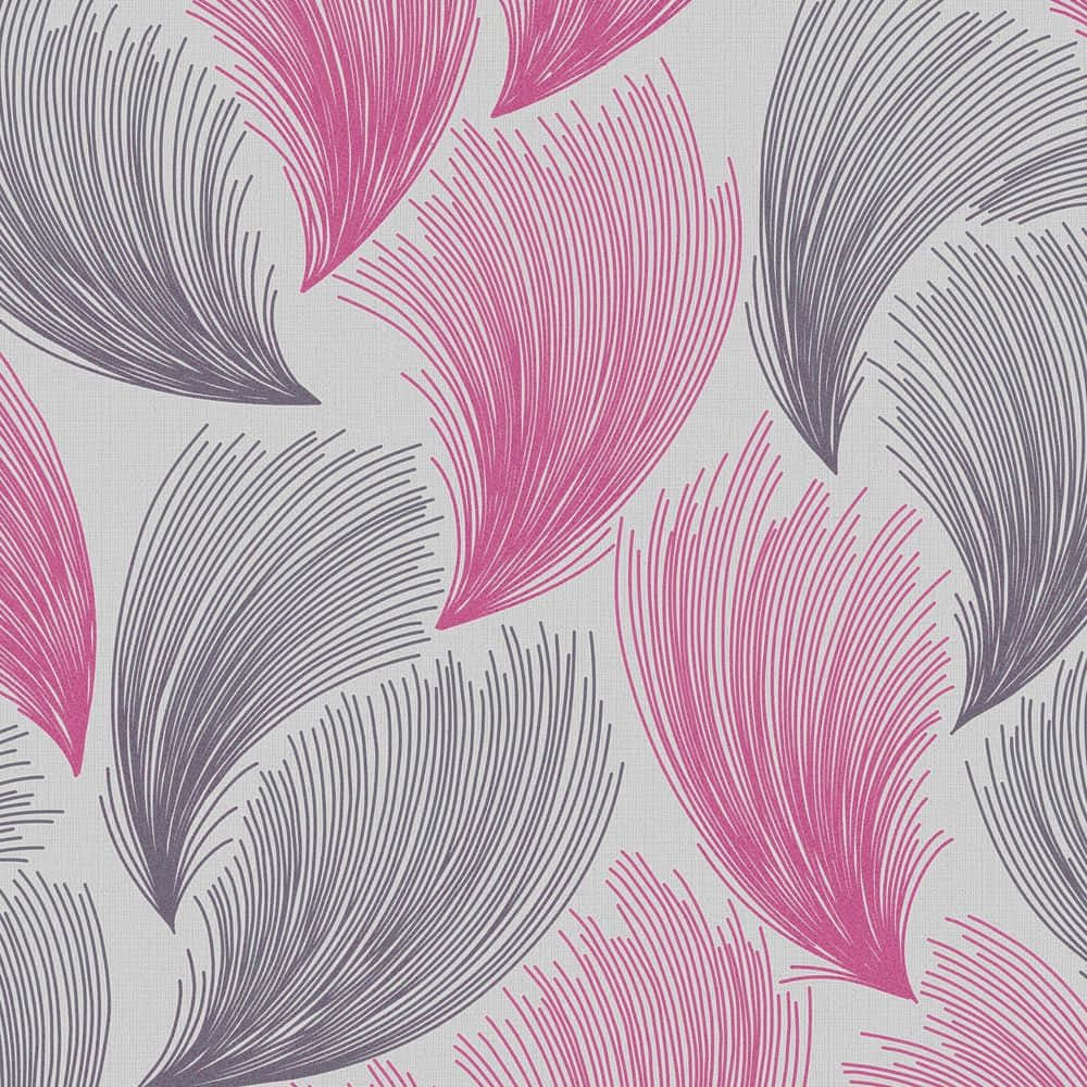 Caption: Elegant Gray And Pink Color Splash Wallpaper