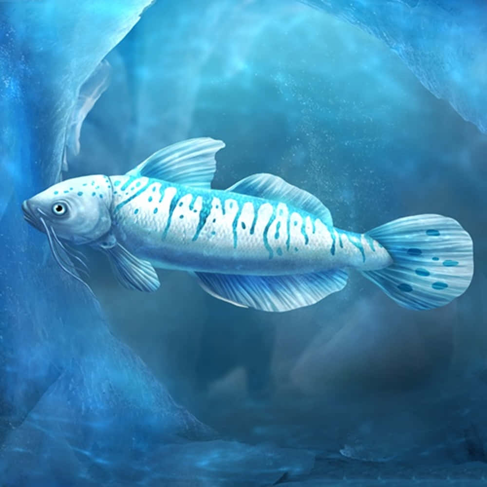 Caption: Enchanting Underwater View Of An Icefish Wallpaper