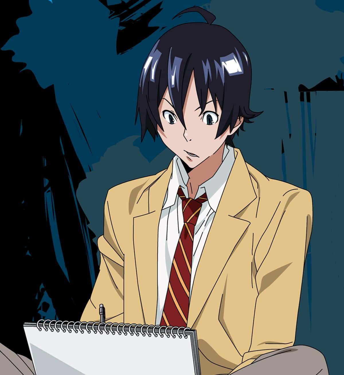 Caption: Engrossed In Art - Bakuman's Moritaka Mashiro Wallpaper