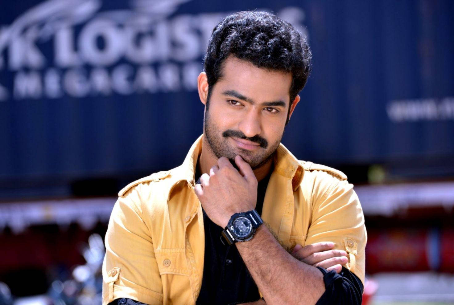 Caption: Enigmatic Smirk Of Jr Ntr Wallpaper